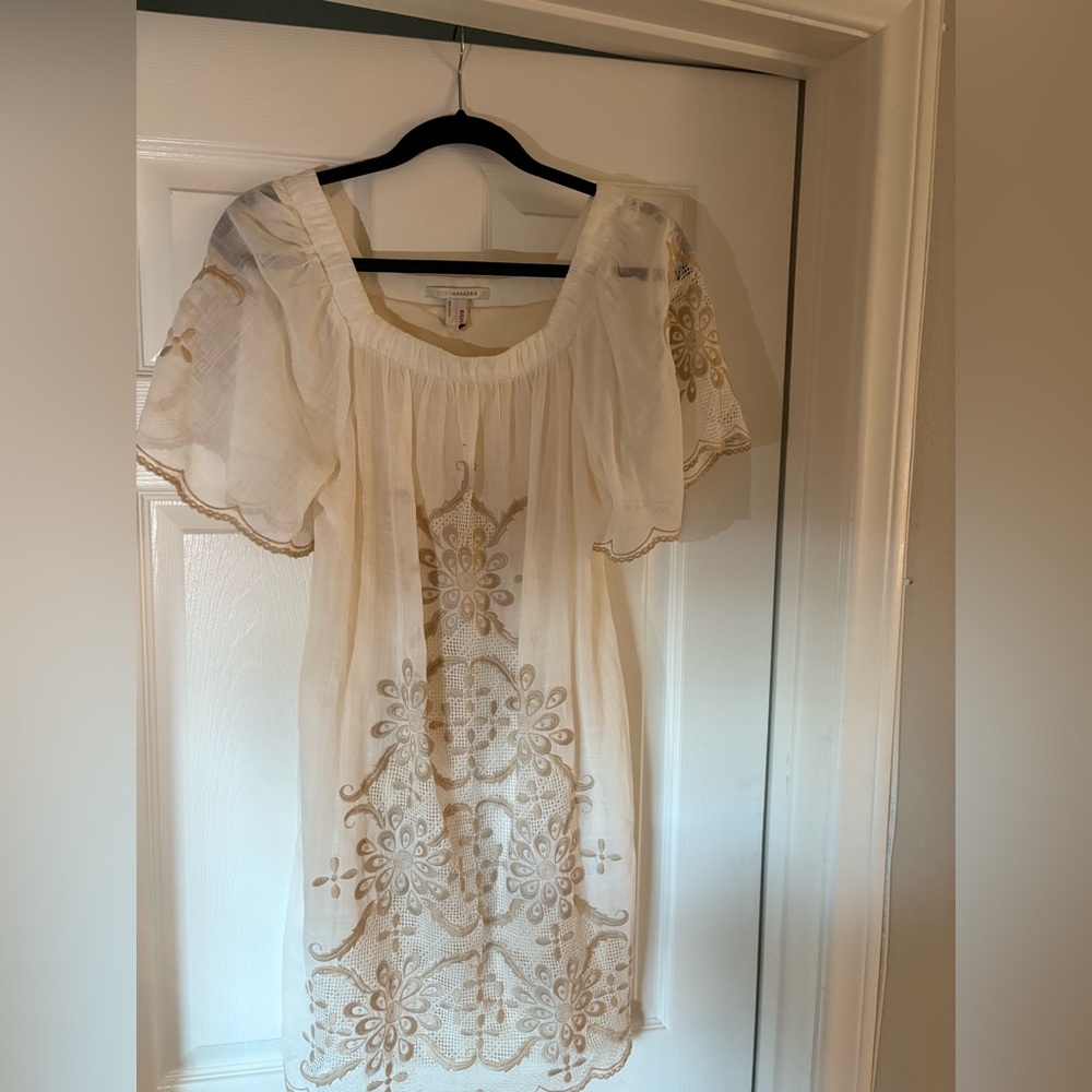 BCBGMaxAzria Cream Runway Dress